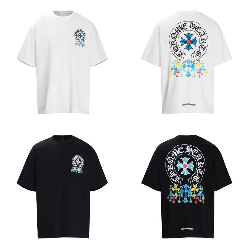 Chrome Hearts Vintage Horseshoe & Multicolor Cross Print Tee 9985