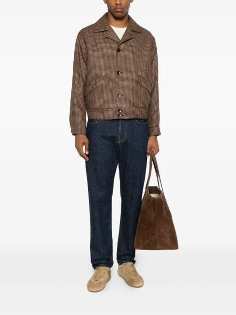 Tagliatore houndstooth-pattern button-up jacket