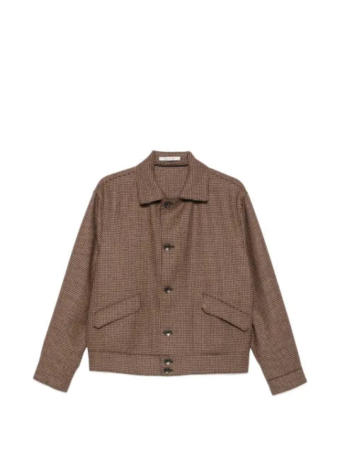 Tagliatore houndstooth-pattern button-up jacket