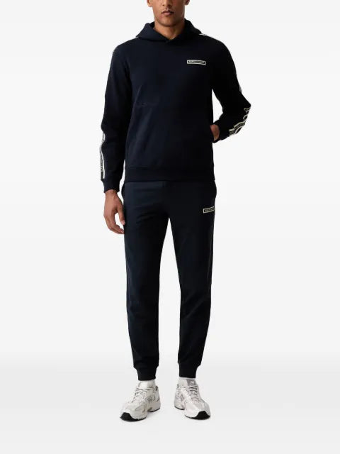 Ea7 Emporio Armani logo-tape hooded hoodie