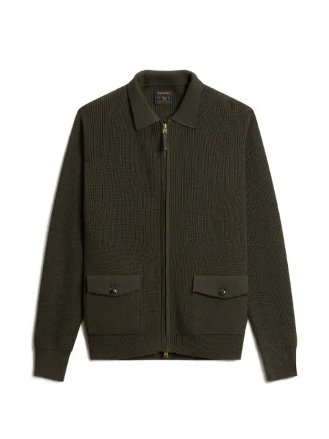 Woolrich zip-up ribbed-knit cardigan