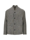 Emporio Armani virgin-wool-blend textured cardigan