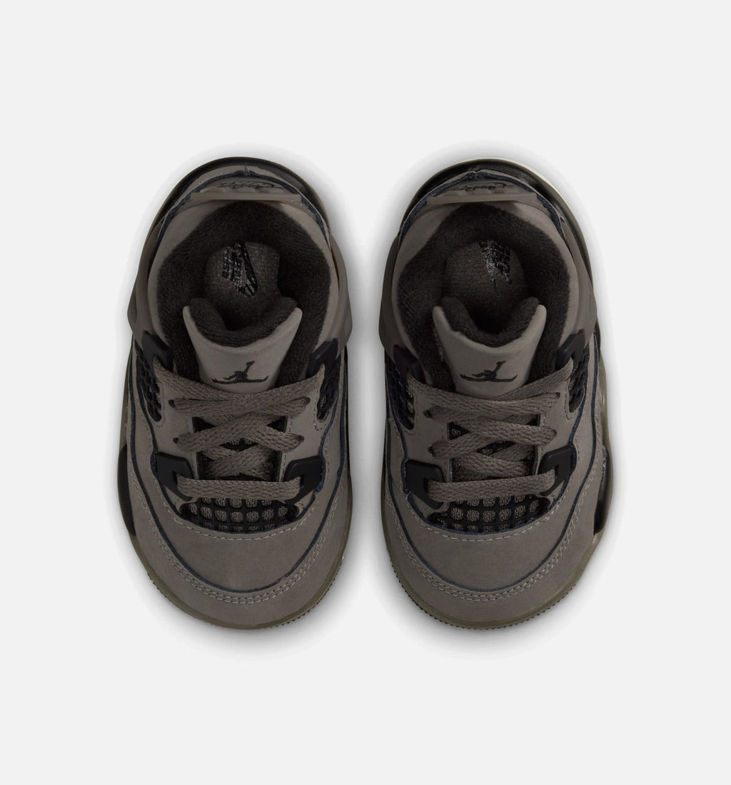 Air Jordan 4 Retro Cave Stone & Black Infant/Toddler Lifestyle Shoe - Cave Stone/Black/Moon Particle