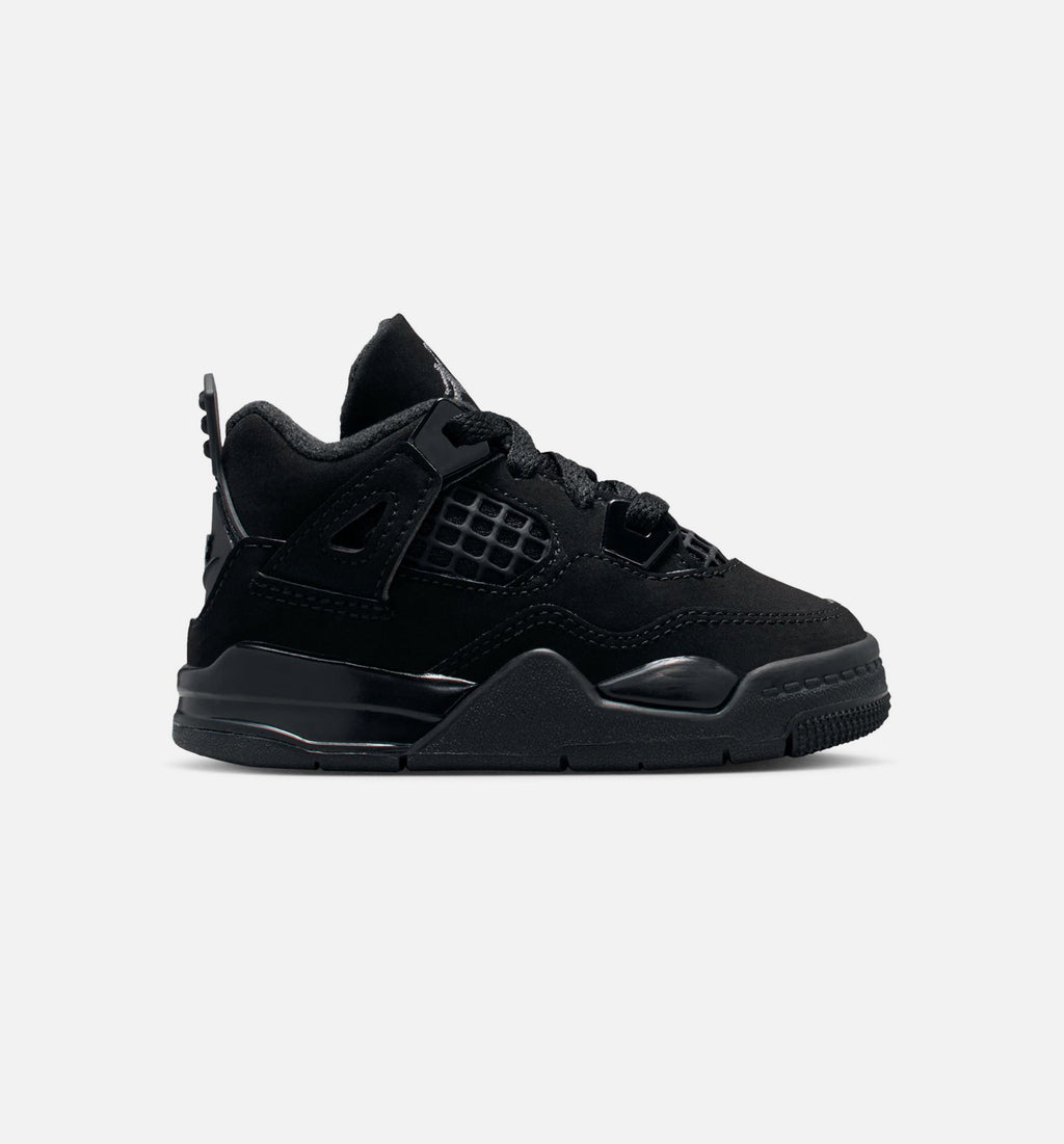 Air Jordan 4 Retro Black Cat Infant/Toddler Lifestyle Shoe - Black/Black/Light Graphite