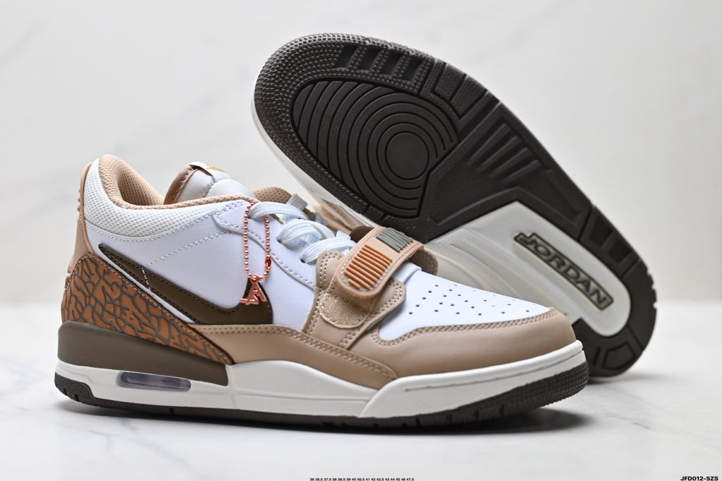 Jordan Legacy 312 Low White Tan Brown Sneakers