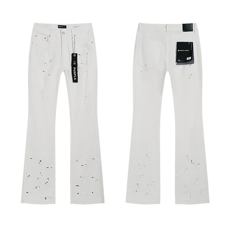 Purple Brand Paint-Splatter Denim Jeans